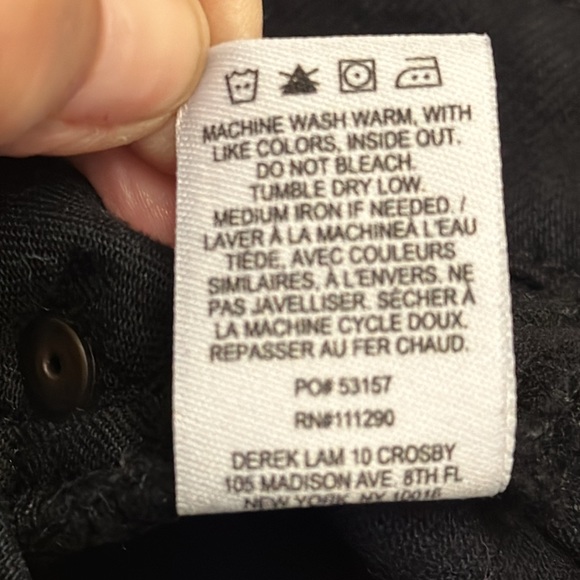 Derek Lam Gia Mid Rise Cropped Flare Jeans in Jet Black Size 25. Raw hem - Picture 14 of 16